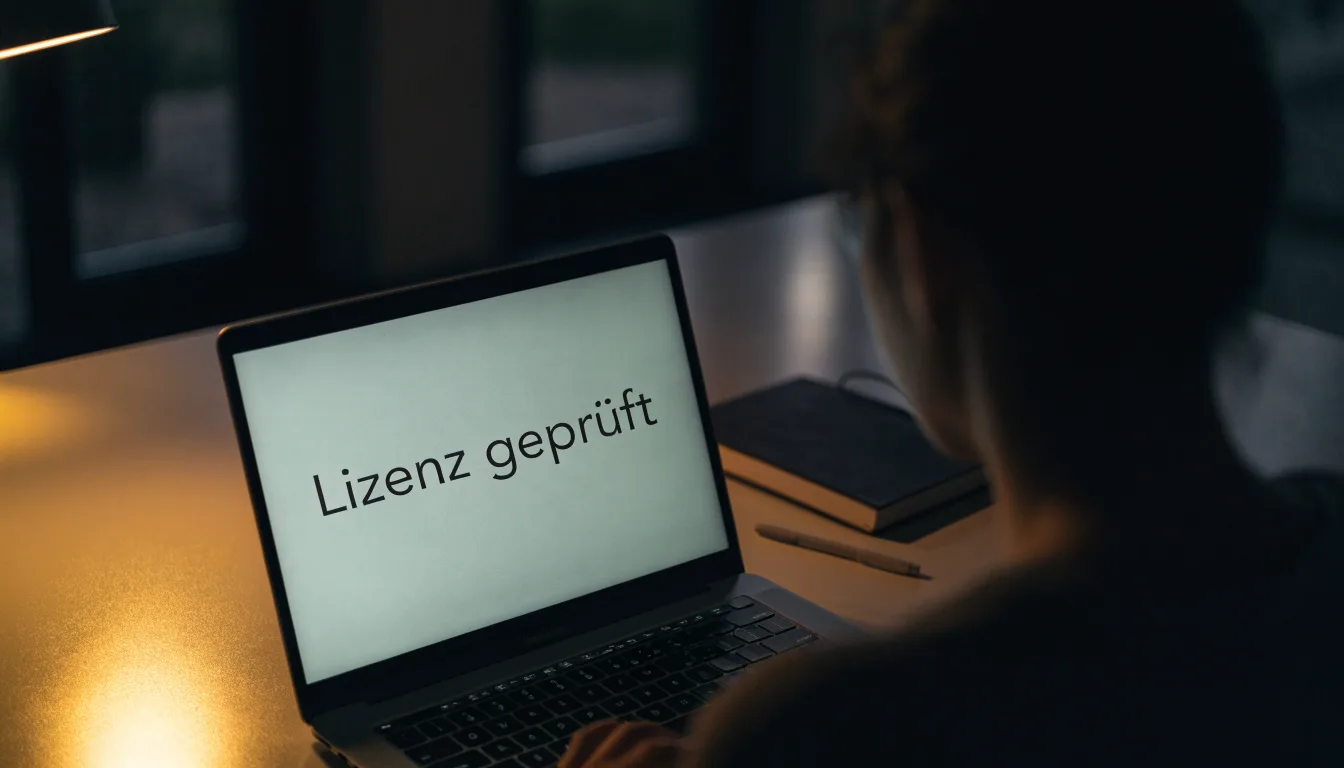 Eine Flutlichtanlage über einem leeren Sportplatz am Abend, im Vordergrund ein Maschendrahtzaun.