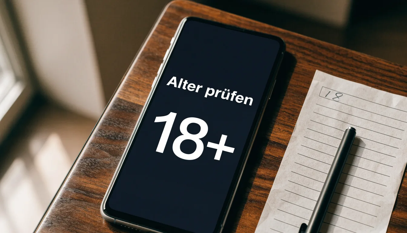 Eine Messingwaage steht auf einer dunklen Holzplatte vor einem Fenster, durch das weiches Tageslicht fällt.