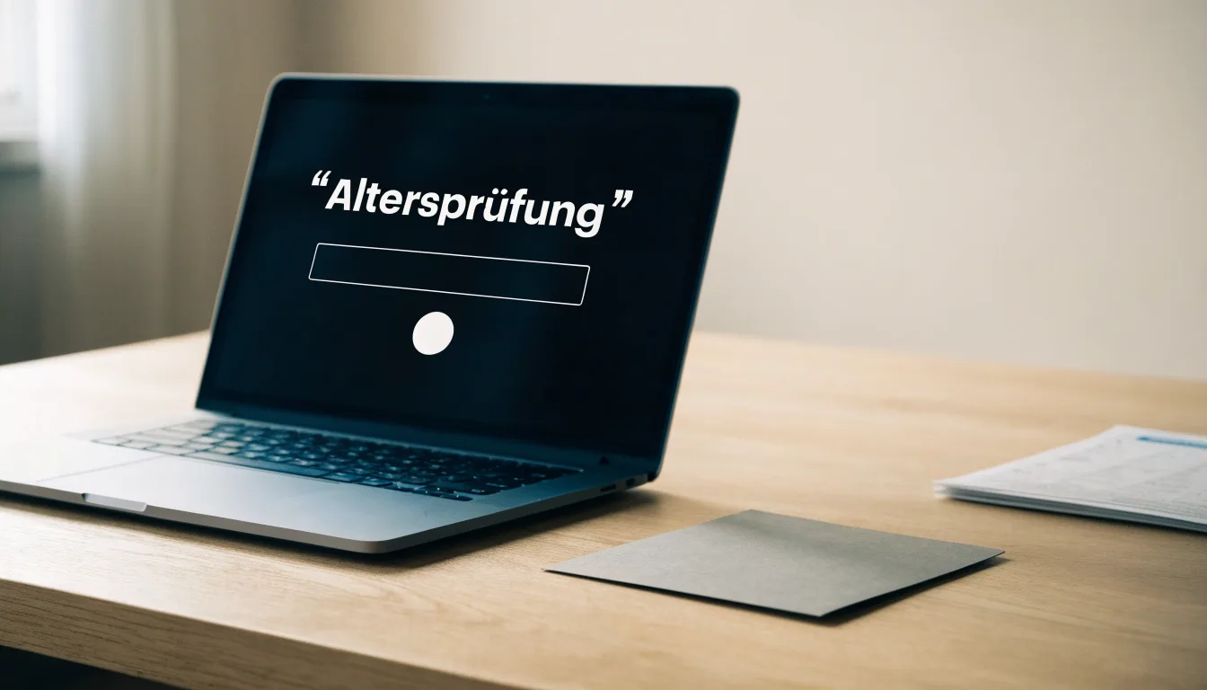 Ein Richterhammer aus Holz und eine kleine Messingwaage stehen auf einer polierten Tischplatte vor einer hellen Wand.